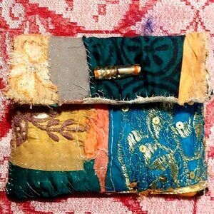 Handmade textile coin pouch